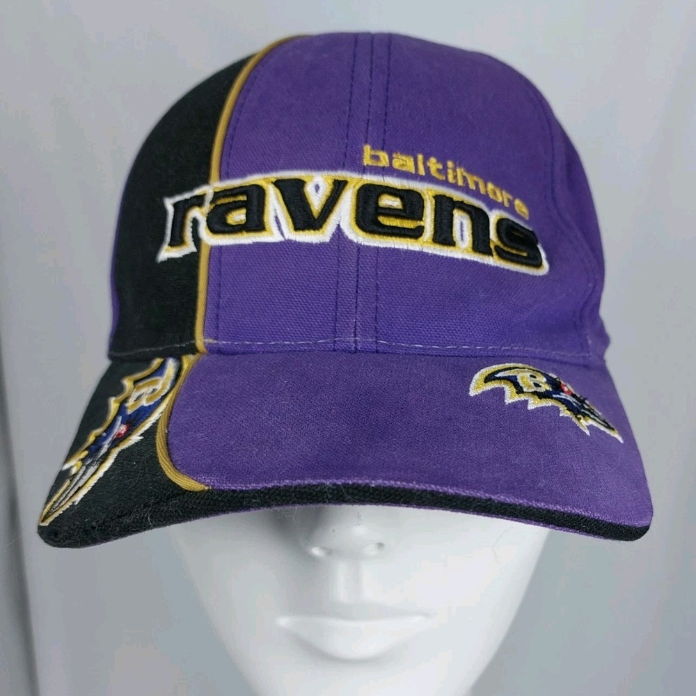 NFL Baltimore Ravens Cap Hat Purple‎ Black Adjustable Pro Line Authentic New